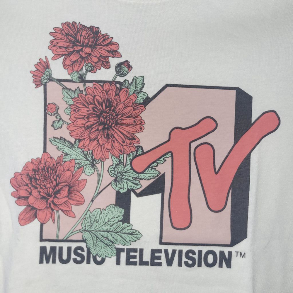 Women's MTV White T-Shirt Size S - Picture 5 of 6